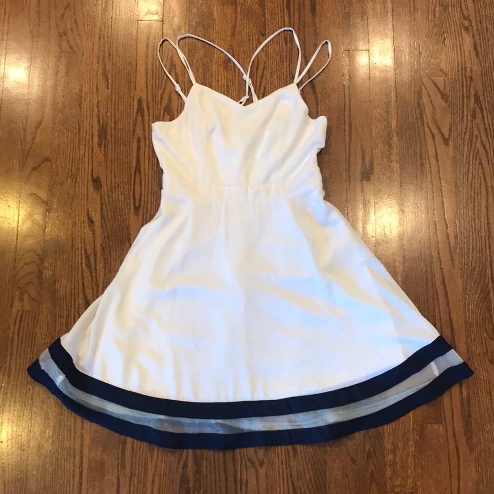 White strapped dress